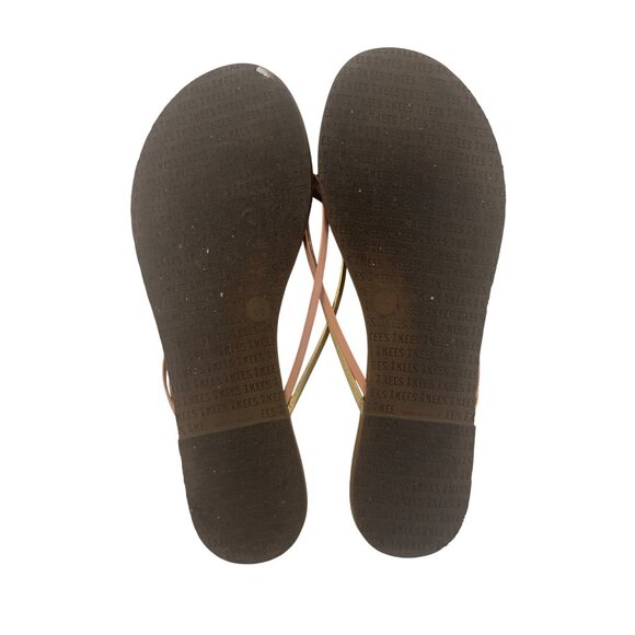 Tkees Duos Sandal Tan With Pink & Gold Straps - Picture 4 of 5